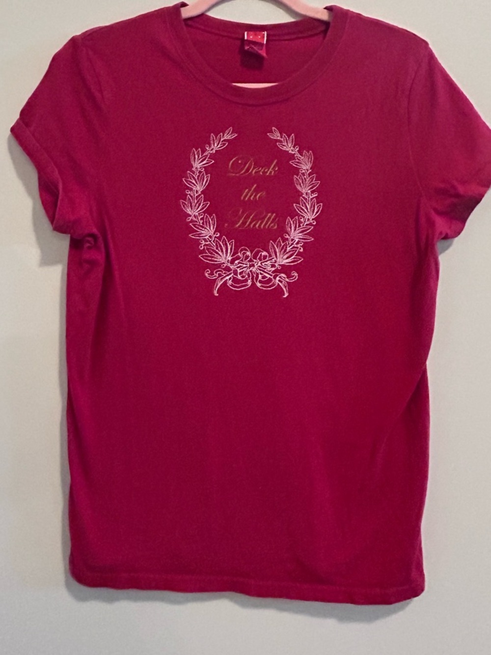 Red 'Deck the Halls' Graphic Tee